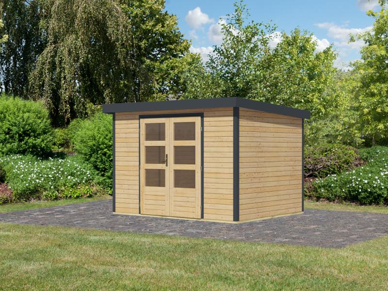 Karibu Hybrid Gartenhaus Jupiter 4 A naturbelassen/anthrazit - Image 2