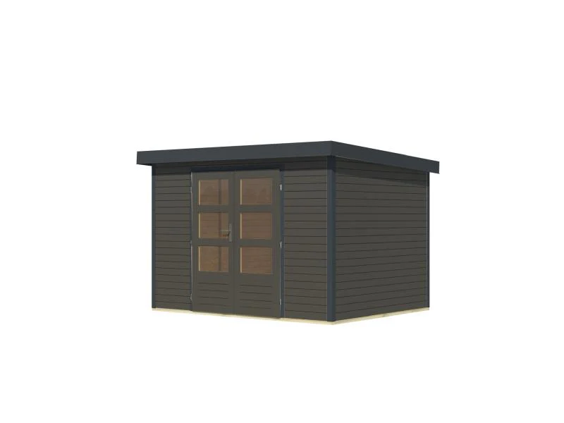 Karibu Hybrid Gartenhaus Jupiter 4 B terragrau/anthrazit - Image 5