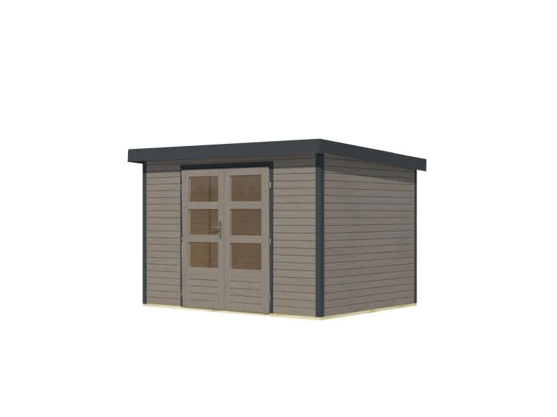 Karibu Hybrid Gartenhaus Jupiter 4 D wassergrau/anthrazit - Image 5