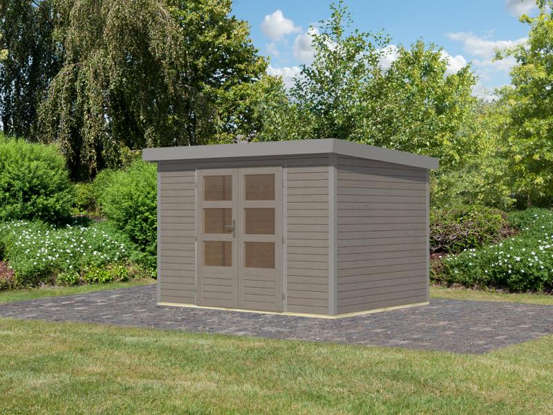 Karibu Hybrid Gartenhaus Jupiter 4 D wassergrau/graualuminium - Image 2