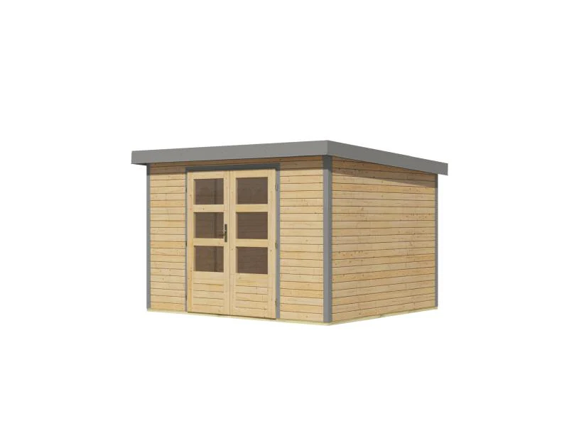 Karibu Hybrid Gartenhaus Jupiter 5 A naturbelassen/graualuminium - Image 5