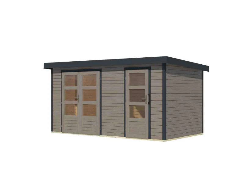 Karibu Hybrid Gartenhaus Merkur 1 D wassergrau/anthrazit - Image 5