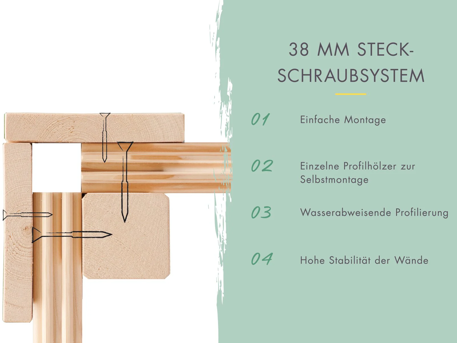 Karibu Hybrid Gartenhaus Saturn B, anthrazit/graualuminium, 38 mm, inkl. Fußboden - Image 9