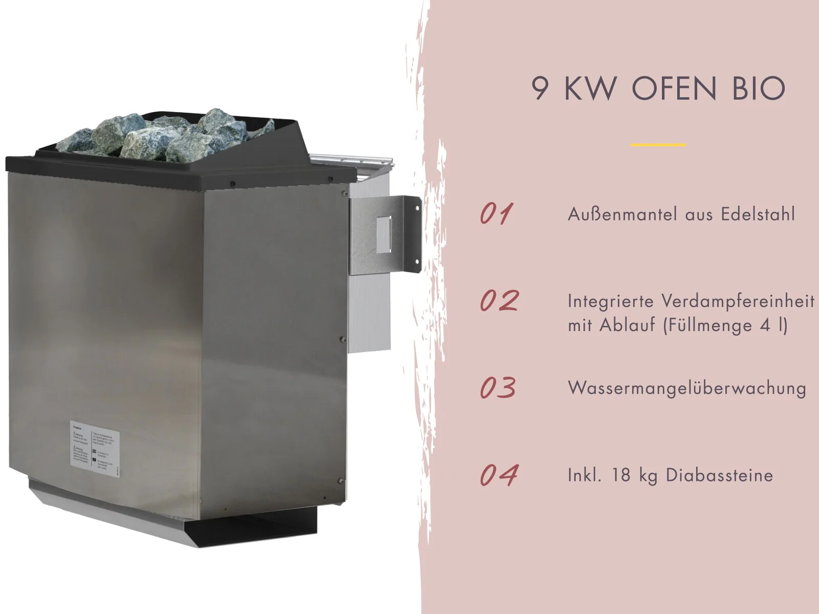 Karibu Hybrid Saunahaus Ares 1, mit Anbaudach in anthrazit/graualuminium, inkl. 9 kW Bioofen ext. Steuerung Wifi HUUM - Image 3