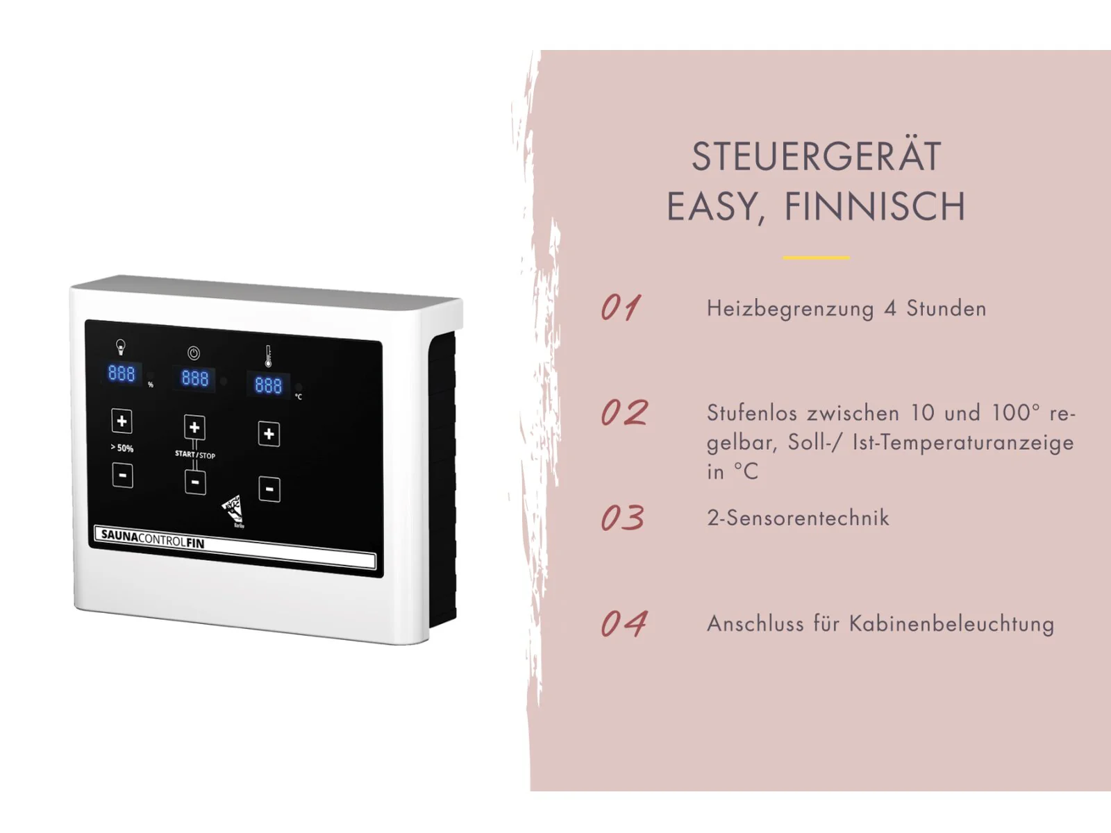 Karibu Hybrid Saunahaus Ares 1, mit Anbaudach in naturbelassen/anthrazit, inkl. 9 kW Ofen ext. Steuerung easy - Image 5