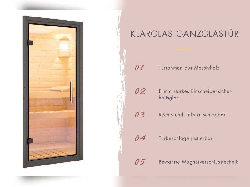 Karibu Hybrid Saunahaus Ares 2, anthrazit/anthrazit -ohne Ofen- - Image 6