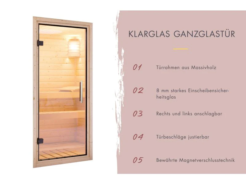 Karibu Hybrid Saunahaus Ares 2, naturbelassen/graualuminium -ohne Ofen- - Image 10