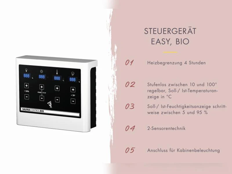 Karibu Hybrid Saunahaus Ares 3, naturbelassen/anthrazit -inkl. 9 kW Bioofen ext. Steuerung- - Image 6
