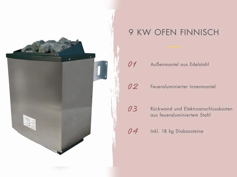 Karibu Hybrid Saunahaus Ares 3, naturbelassen/anthrazit -inkl. 9 kW Ofen ext. Steuerung- - Image 5