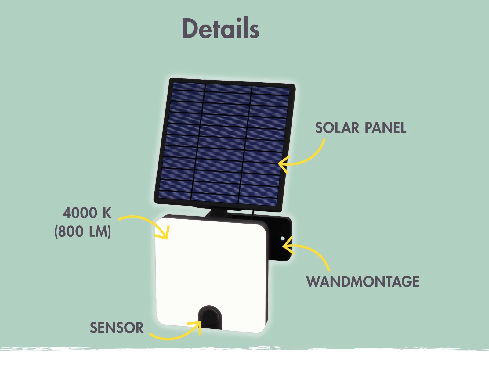 Karibu LED Außenstrahler Sunny mit Solar, inkl. Bewegungsmelder - Image 4