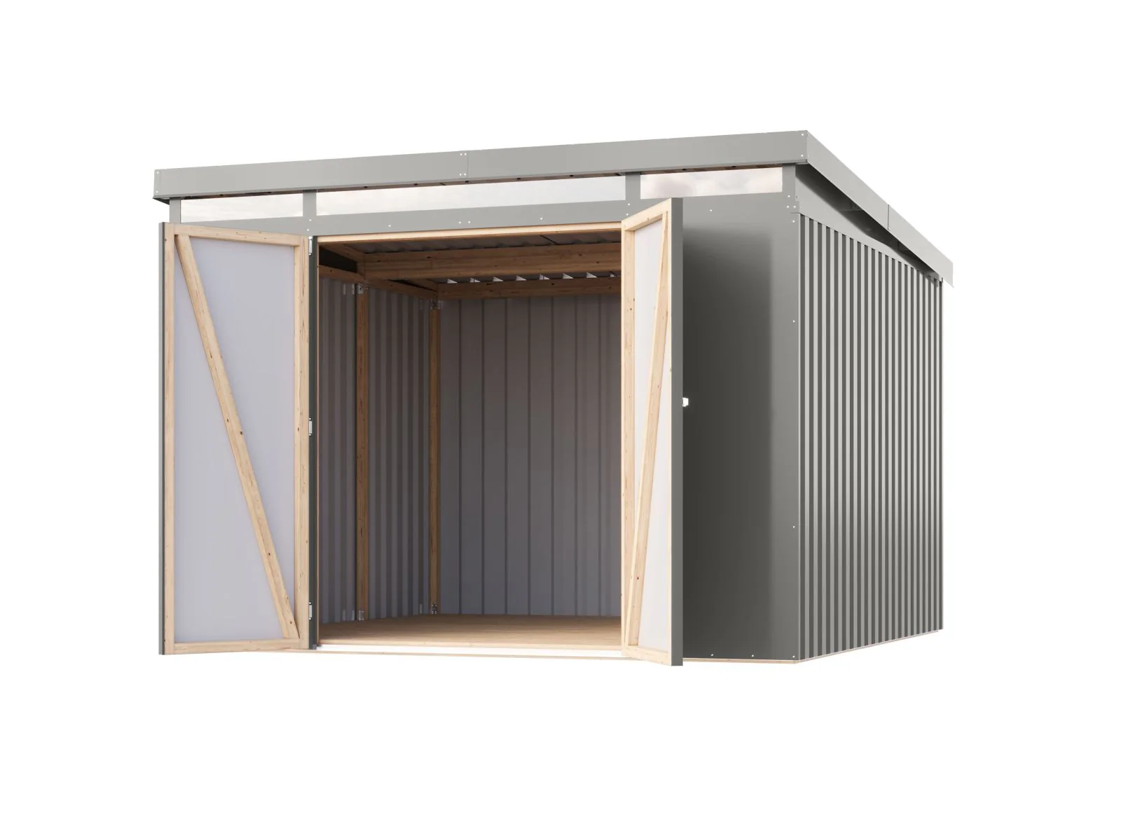 Karibu Metallgerätehaus Iridium 3,5 in Graualuminium - Image 5