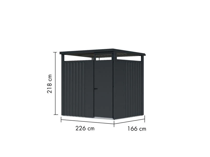 Karibu Metallgerätehaus Osten 1,5 anthrazit - Image 3