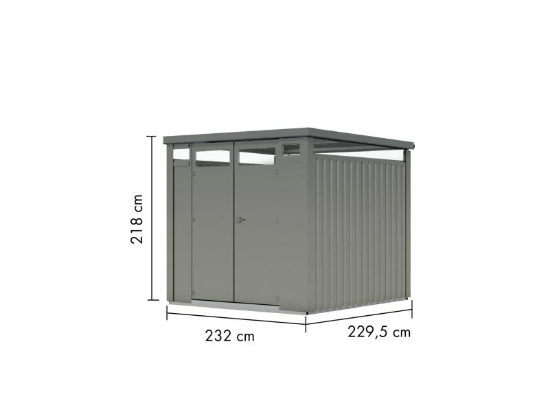Karibu Metallgerätehaus Osten 2, graualuminium - Image 3