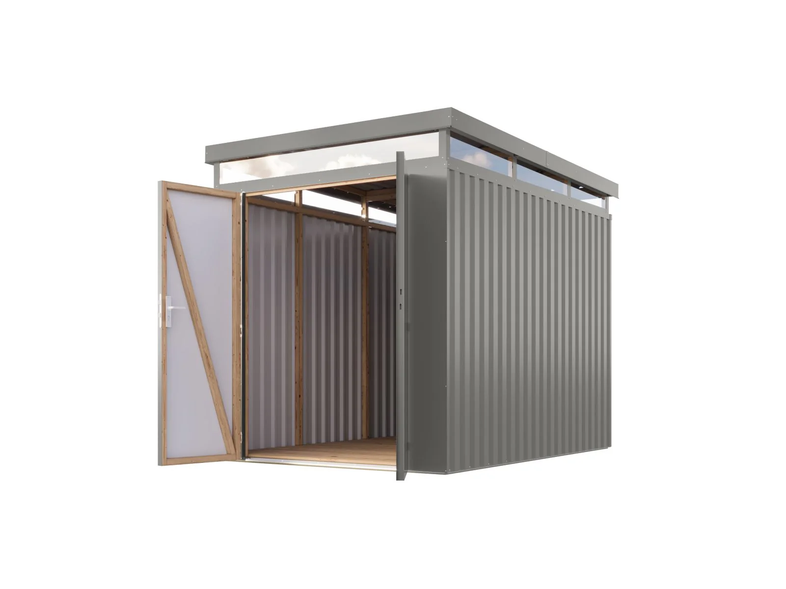 Karibu Metallhaus Aurum 2,5 in Graualuminium - Image 5