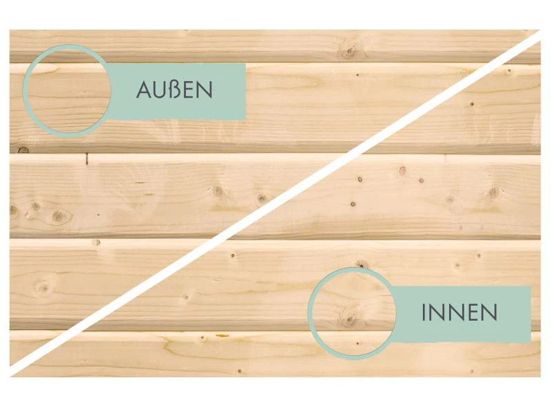 Karibu Mülltonnenbox, natur,  für 2 Tonnen inkl. Hochbeet - Image 6