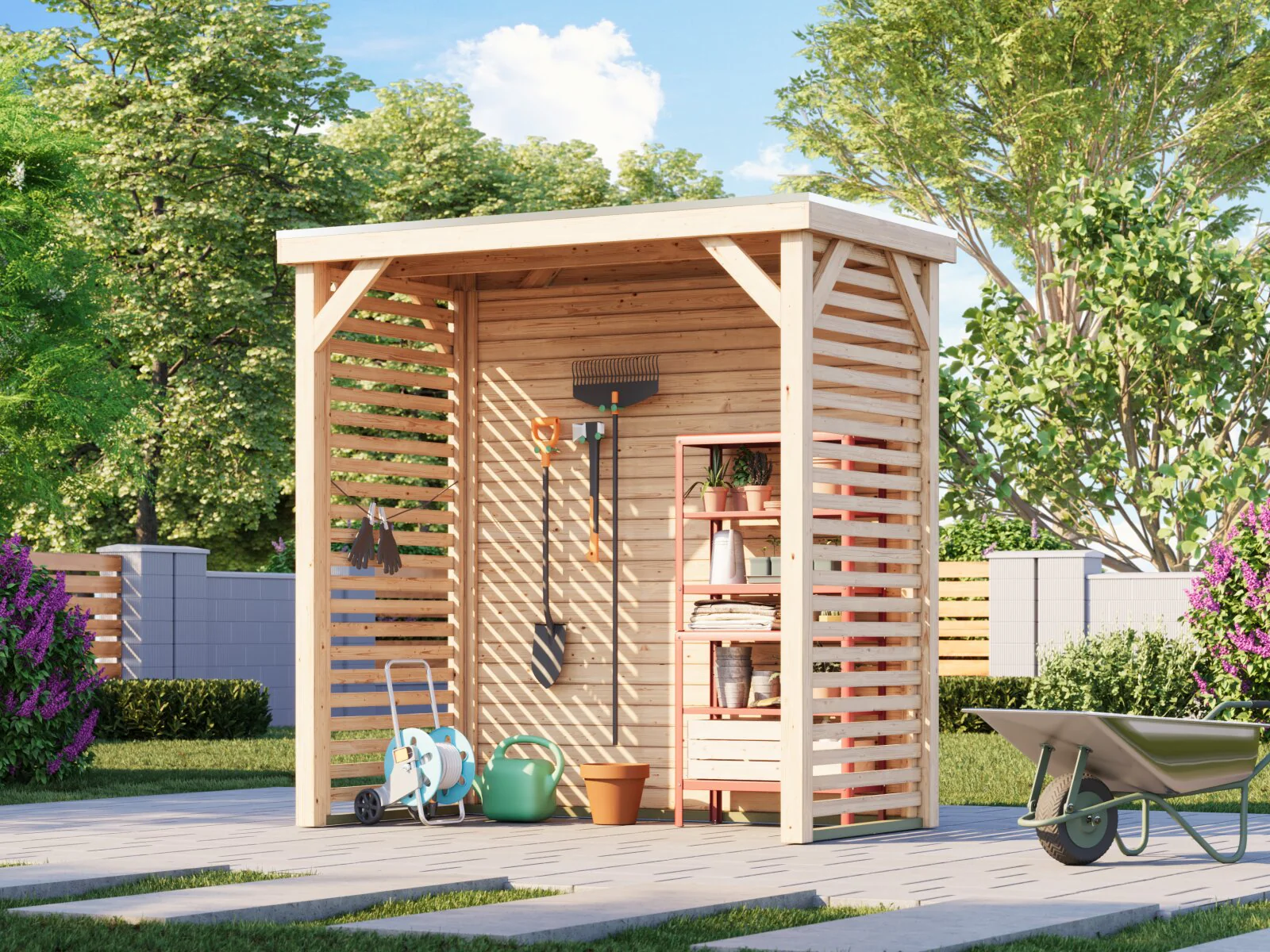 Karibu Pavillon Cubeco halb, natur - Image 5