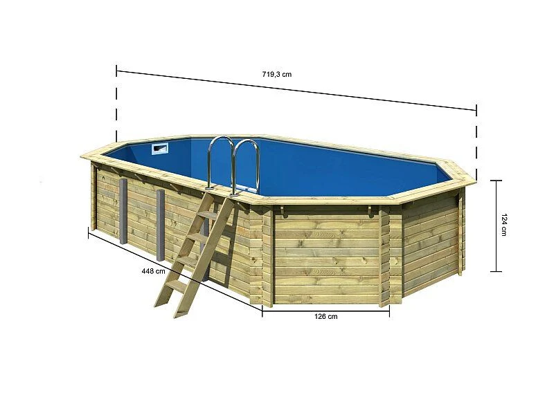 Karibu Pool Modell 5 Variante A, im Set mit Filterpaket groß und Skimmer - Image 3