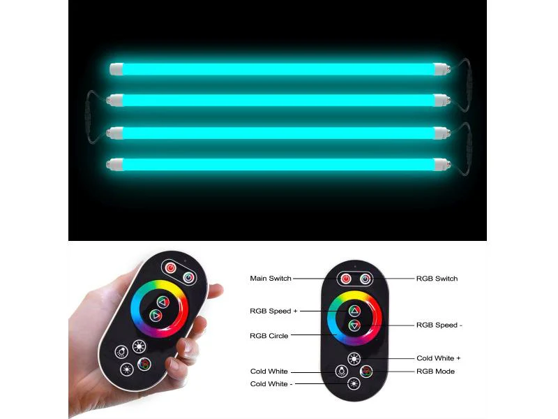 Karibu RGB+W Leuchtenset 4x750mm mit Fernbedienung/Bankunterbeleuchtung - Image 2