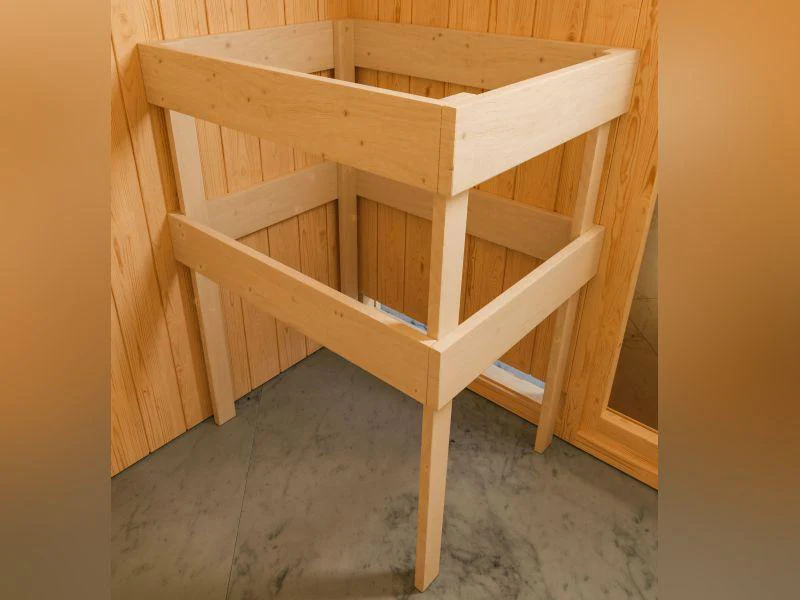 Karibu Sauna Bodin inkl. 9 kW Ofen + externer Steuerung - ohne Dachkranz -mit Energiespartür - Image 7
