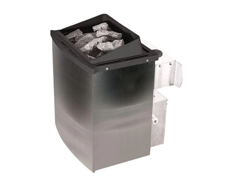 Karibu Sauna Carin inkl. 9 kW Ofen integr. Steuerung mit energiesparender Saunatür - mit Dachkranz - - Image 6