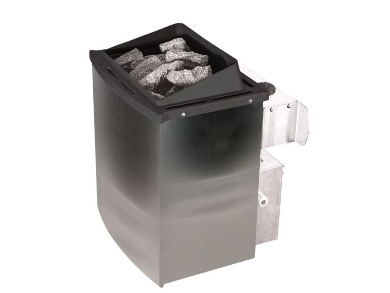 Karibu Sauna Gobin inkl. 9 kW Ofen mit int. Steuerung, mit Dachkranz, mit Klarglas Ganzglastür - Image 5