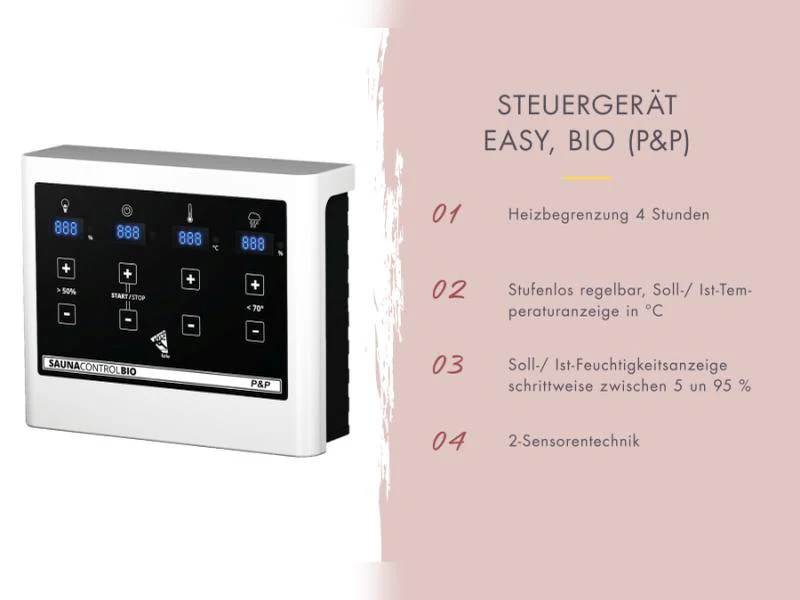 Karibu Sauna Irava 1 - inkl. 3,6 kW Bioofen ext. Steuerung - Image 6
