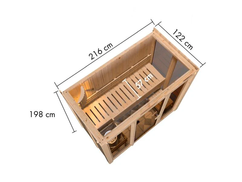 Karibu Sauna Irava 2 - ohne Ofen - Image 4