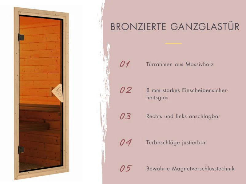 Karibu Sauna Irava 3 - ohne Ofen - Image 5