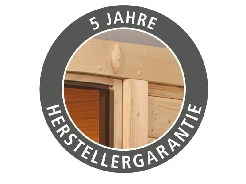 Karibu Sauna Jada mit 9 kW Ofen ext. Strg und Dachkranz 38 mm - Image 10