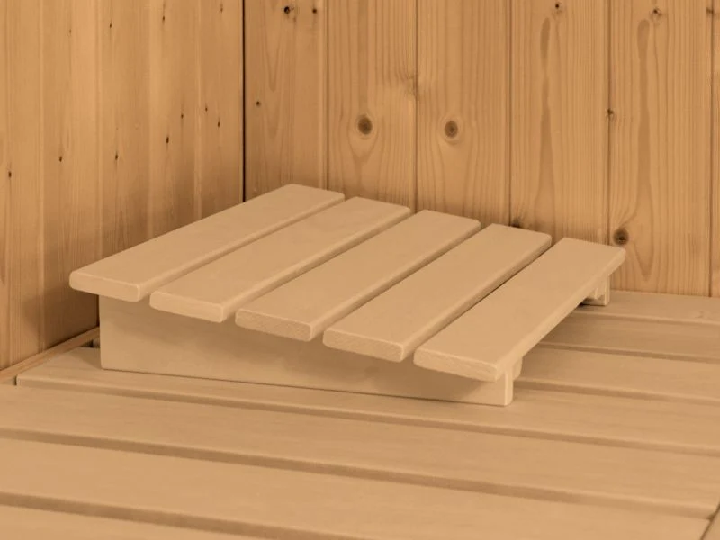 Karibu Sauna Jarin inkl. 9 kW Ofen mit int. Steuerung, ohne Dachkranz, mit Ganzglas Klarglastür - Image 7