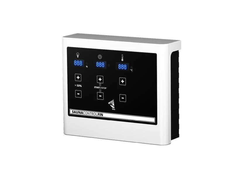 Karibu Sauna Larin inkl. 9 kW Ofen externe Steuerung, mit bronzierter Ganzglastür - mit Dachkranz - - Image 5