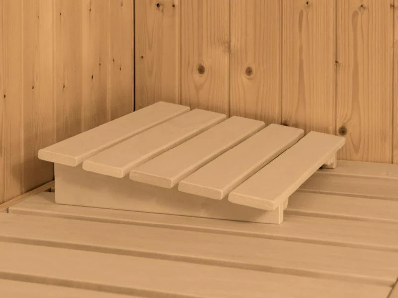 Karibu Sauna Larin inkl. 9 kW Ofen externe Steuerung, mit bronzierter Ganzglastür - mit Dachkranz - - Image 9