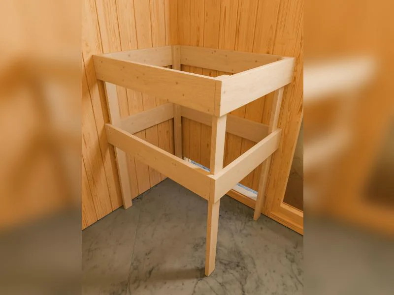 Karibu Sauna Larin inkl. 9 kW Ofen mit externer Steuerung, mit Dachkranz, mit energiesparender Sauna - Image 6