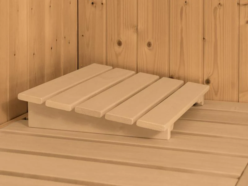 Karibu Sauna Larin inkl. 9 kW Ofen mit interner Steuerung, mit Dachkranz, mit energiesparender Sauna - Image 8