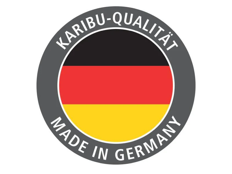 Karibu Sauna Mia inkl. 9 kW Bioofen ext. Steuerung, mit energiesparender Saunatür -mit Dachkranz- - Image 11