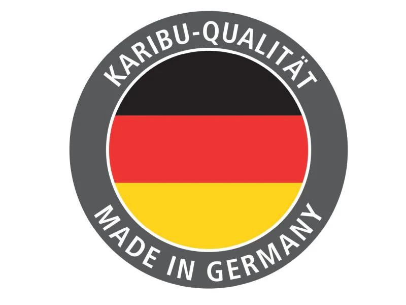 Karibu Sauna Mia inkl. 9 kW Ofen ext. Steuerung, mit Klarglas Ganzglassaunatür -mit Dachkranz- - Image 11