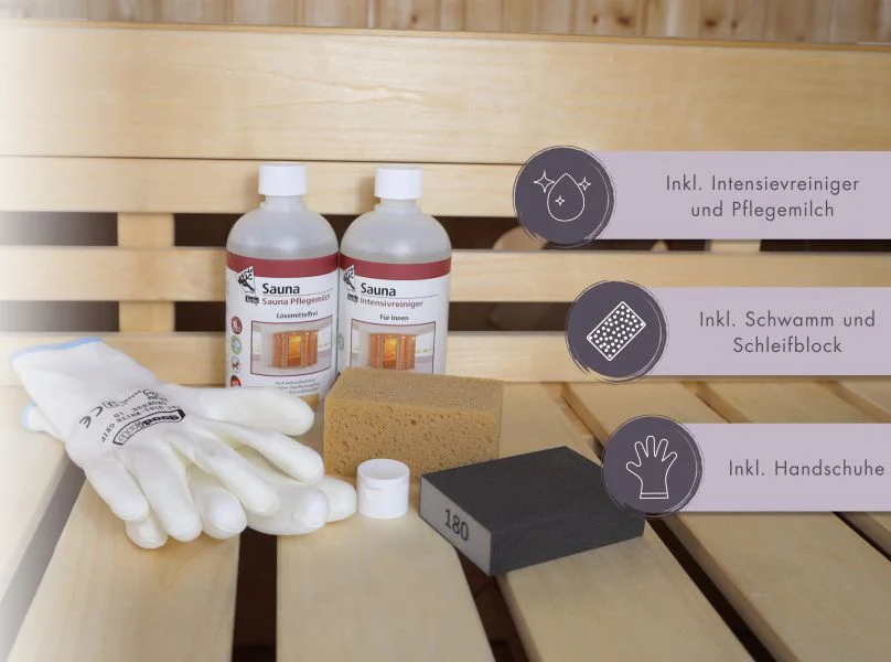 Karibu Sauna Pflegebox für den Sauna-Innenbereich