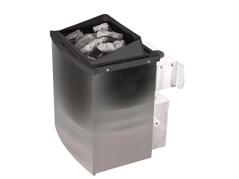 Karibu Sauna Sahib 1 inkl. 9 kW Ofen integr. Steuerung, mit moderner Saunatür -mit Dachkranz- - Image 5