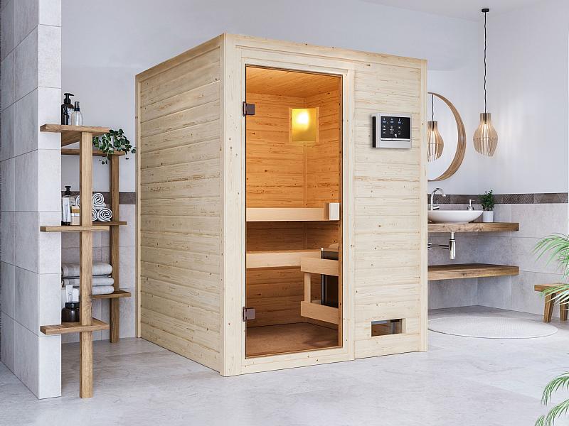 Karibu Sauna Sandra mit 3,6 kW Ofen ext. Strg - Image 4
