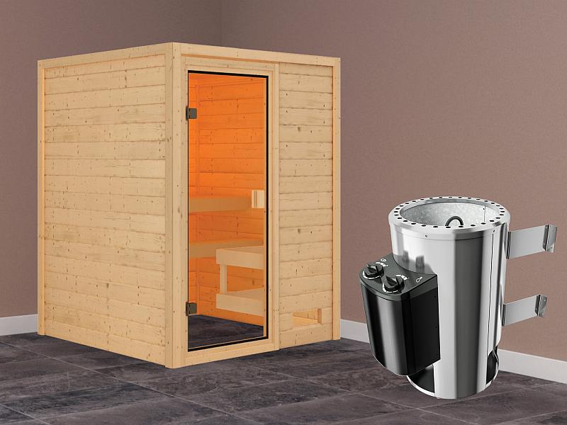 Karibu Sauna Sandra mit 3,6 kW Ofen integr. Strg - Image 2