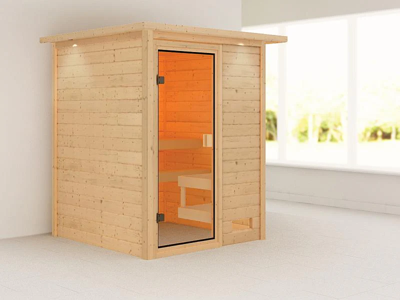 Karibu Sauna Sandra mit Dachkranz 38 mm - Image 4
