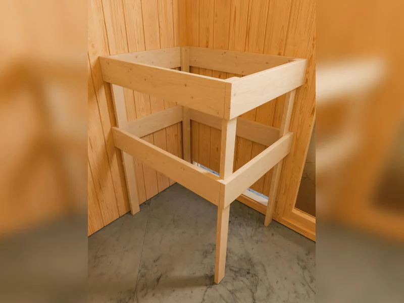 Karibu Sauna Selena inkl. 9 kW Bioofen ext. Steuerung mit klassischer Saunatür -ohne Dachkranz- - Image 6
