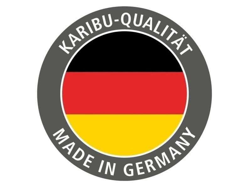 Karibu Sauna Siirin inkl. 9 kW Ofen integr. Steuerung mit klassischer Saunatür - mit Dachkranz - - Image 11