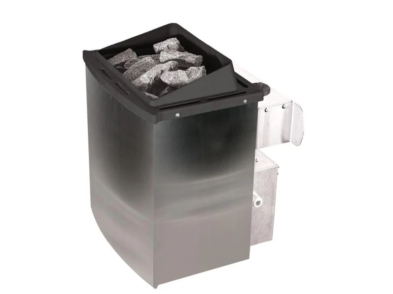 Karibu Sauna Siirin inkl. 9 kW Ofen integr. Steuerung mit moderner Saunatür -mit Dachkranz- - Image 4