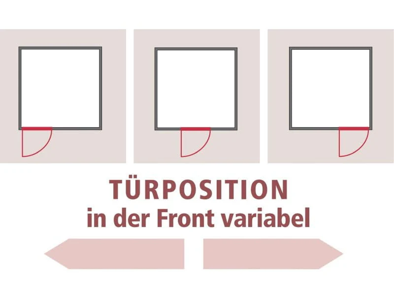 Karibu Sauna Sodin ohne Ofen in lichtgrau, ohne Dachkranz, mit Klarglas Ganzglastür - Image 9