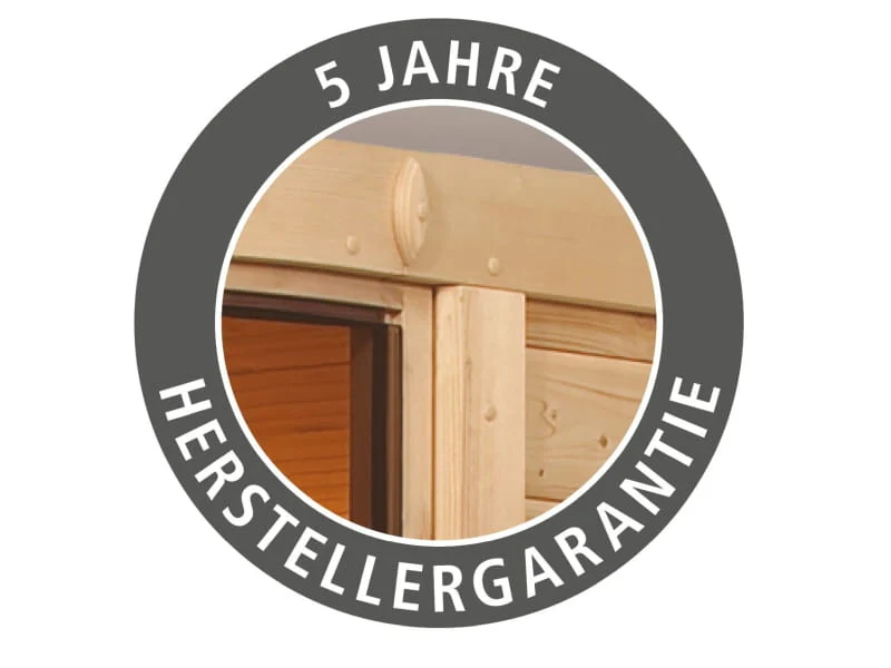 Karibu Sauna Taurin inkl. 9 kW Ofen externe Steuerung, mit Energiespartür - ohne Dachkranz - - Image 11