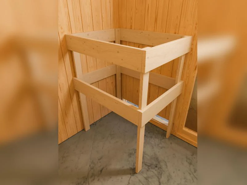 Karibu Sauna Taurin inkl. 9 kW Ofen externe Steuerung, mit Energiespartür - ohne Dachkranz - - Image 6