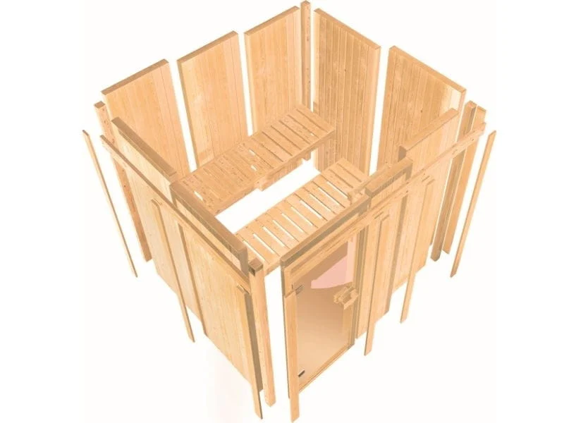 Karibu Sauna Variado inkl. 9 kW Bioofen ext. Steuerung, mit klassischer Tür -ohne Dachkranz- - Image 10