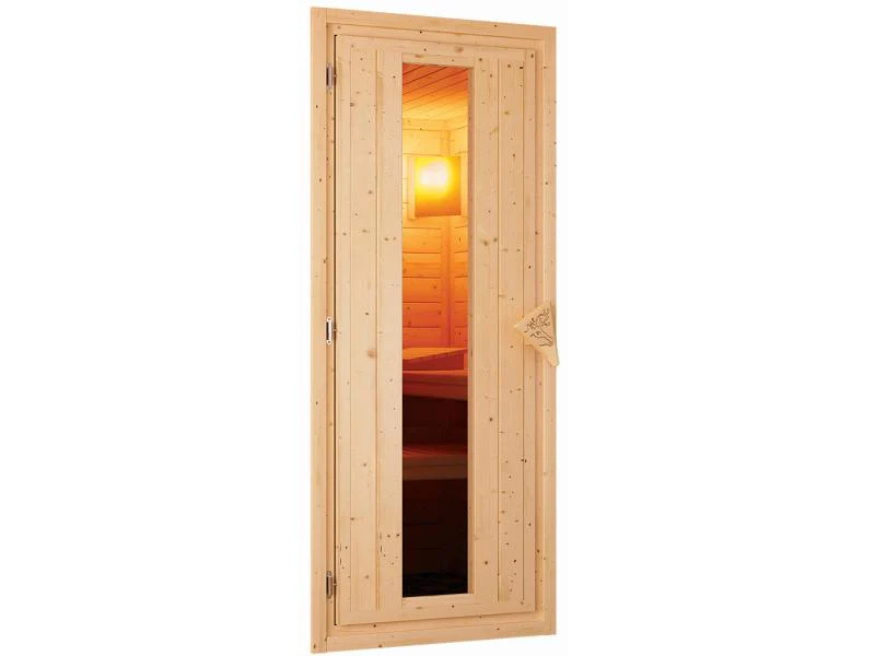Karibu Sauna Variado inkl. 9 kW Ofen integr. Steuerung, mit Energiespartür -mit Dachkranz- - Image 7