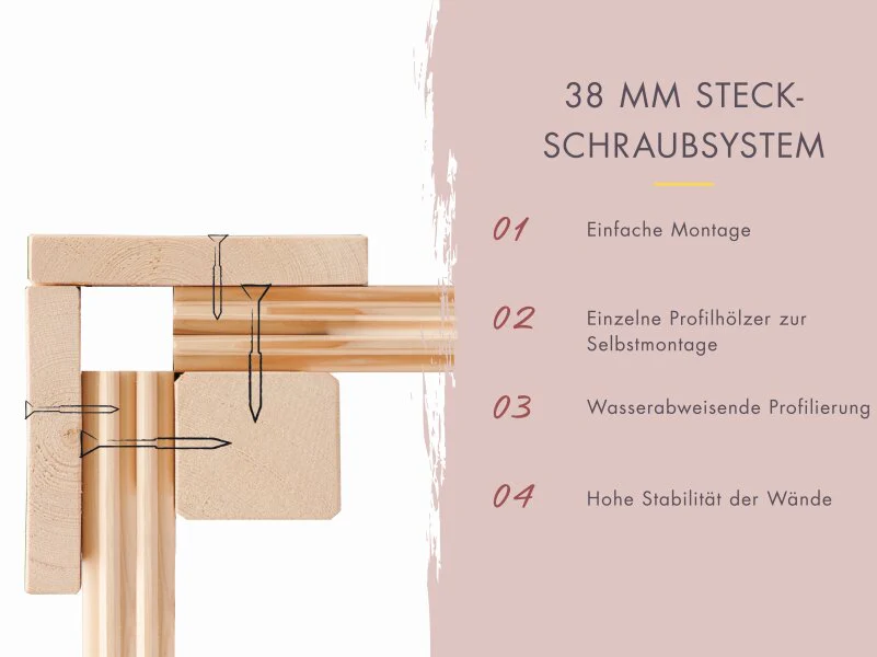 Karibu Saunahaus Hytti 6, inkl. 9 kW Bioofen ext. Steuerung HUUM -mit Iso-Tür- Terragrau - Image 8